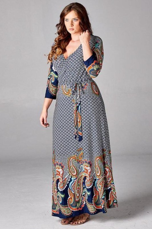Plus Size Bohemian Maxi Dresses Style 2021 Long Boho Womens Dress 