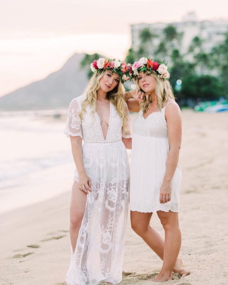 Hawaiian wedding dresses plus size (2019) bridesmaid