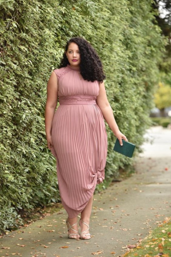 Plus Size Pink Maxi Dress (2021) - Latest Trends
