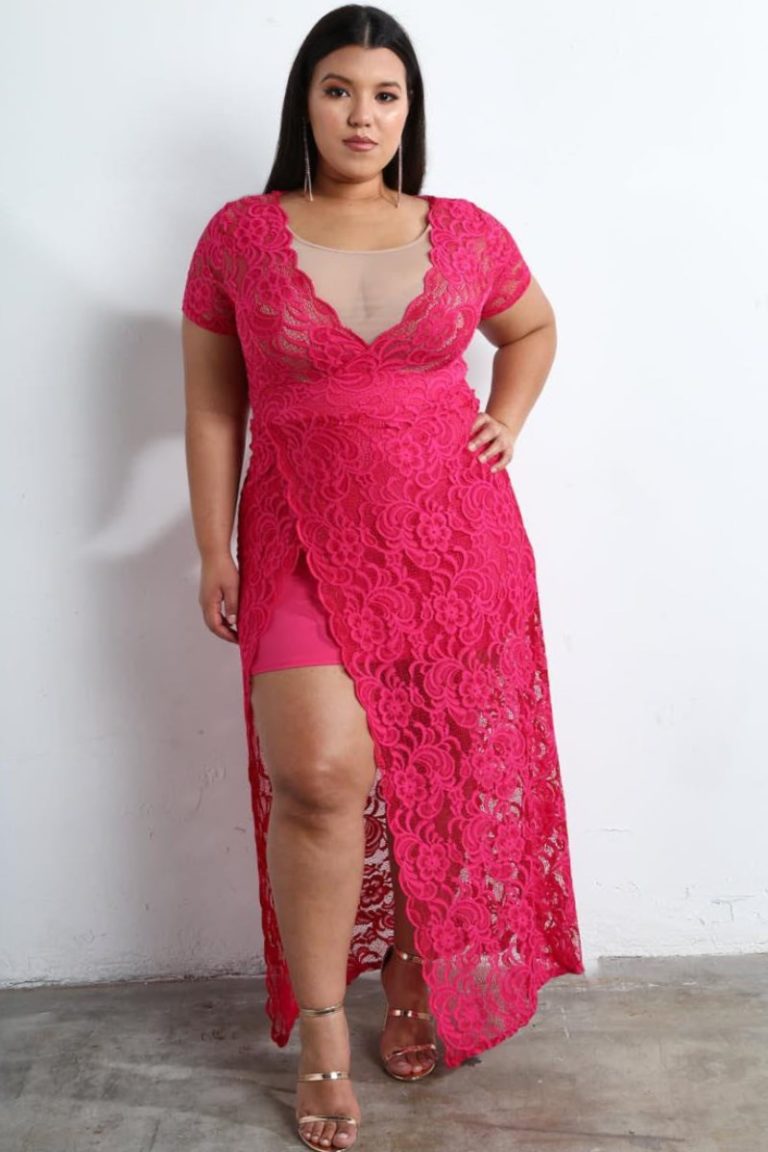 Plus Size Pink Maxi Dress 2021 Latest Trends 