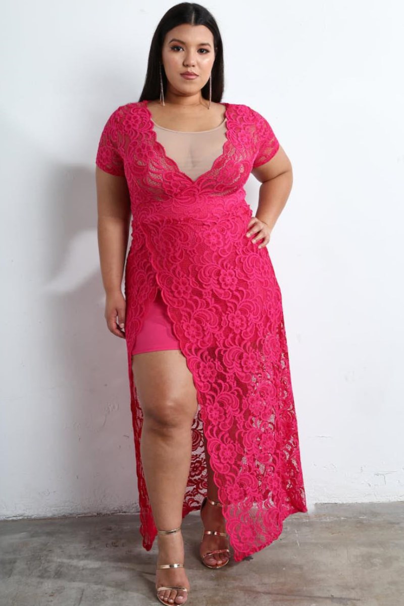 Plus Size Pink Maxi Dress 2019 Latest Trends