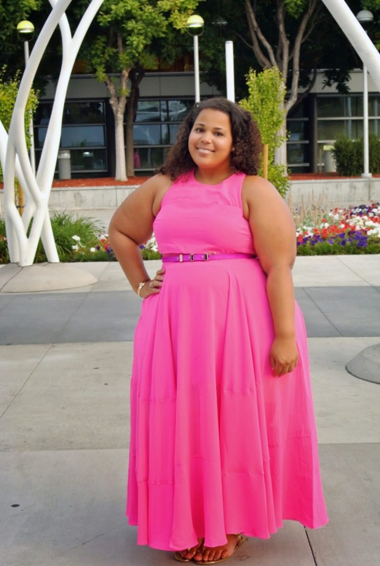 Plus Size Pink Maxi Dress (2021) - Latest Trends